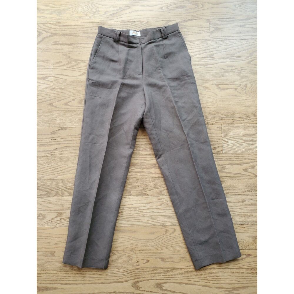 Talbots Womens 6 Trouser Pants Vintage 60% Linen 40% Silk VGUC